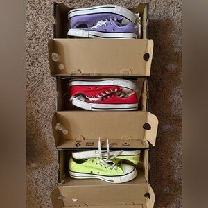 Converse Women's Sneakers - Red, Purple, and Yellow